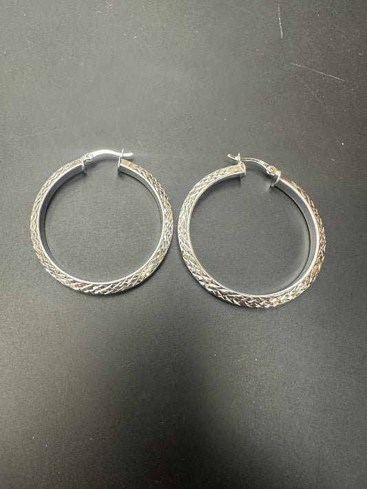Sterling Silver Round Earring EP100608