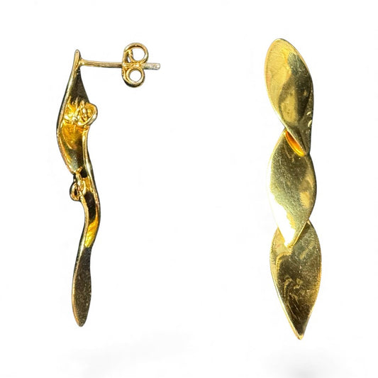 Sterling Silver Drop Earring Gold Plated EP10206