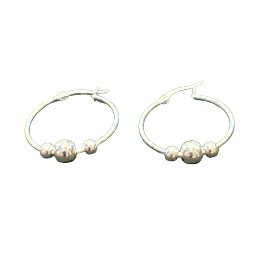 Sterling Silver Round Earring Plain EP10233