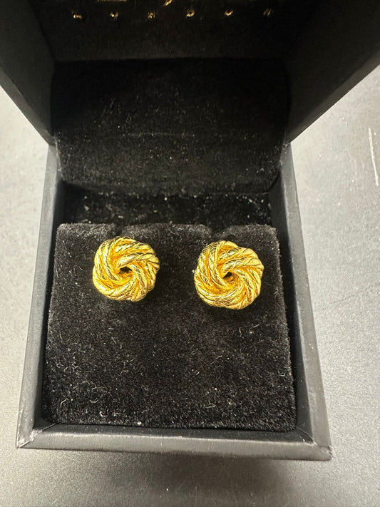 Sterling Silver Stud Earring Gold Plated EP10240