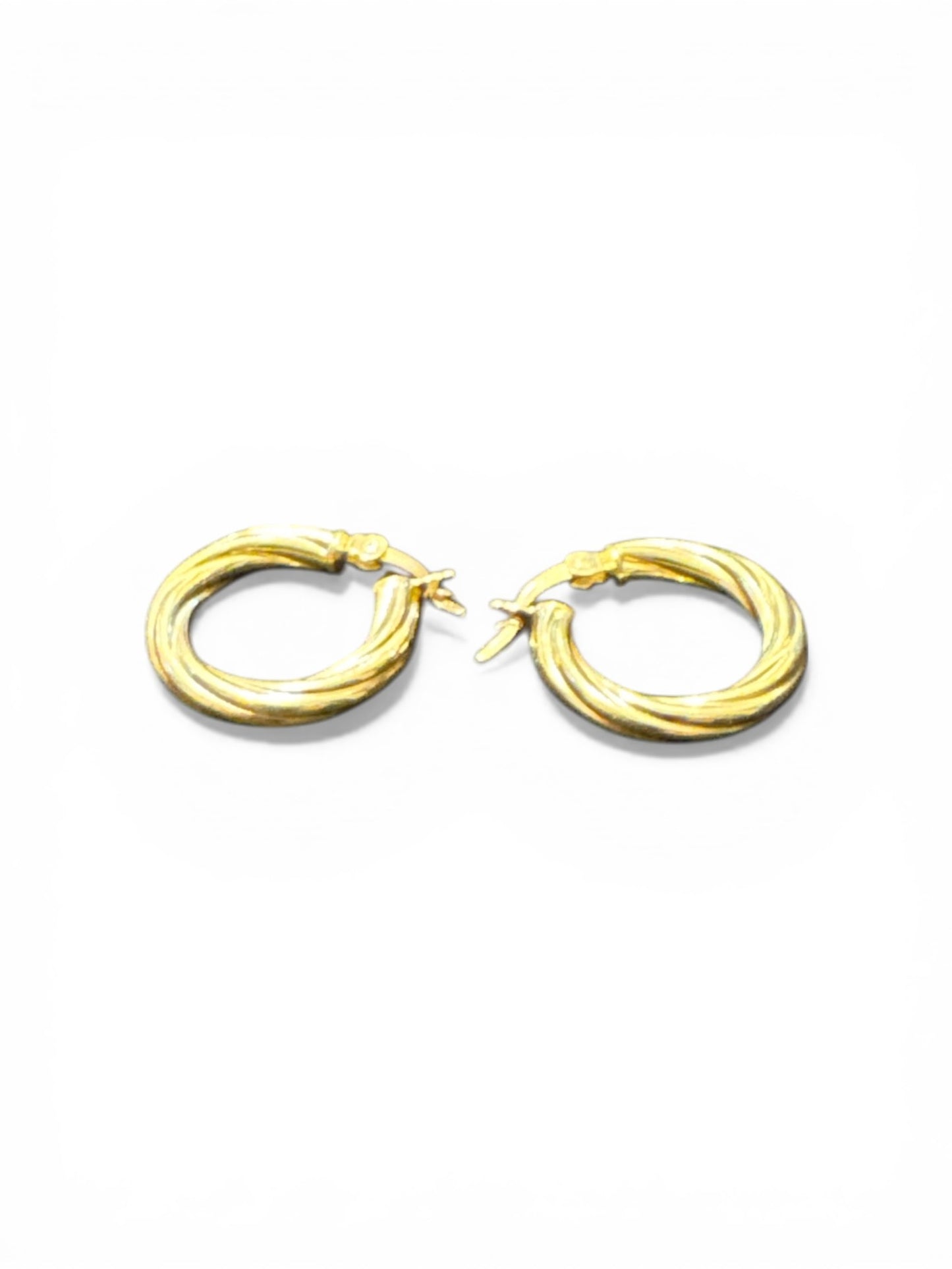Sterling Silver Round Earring Gold Plated EP10250