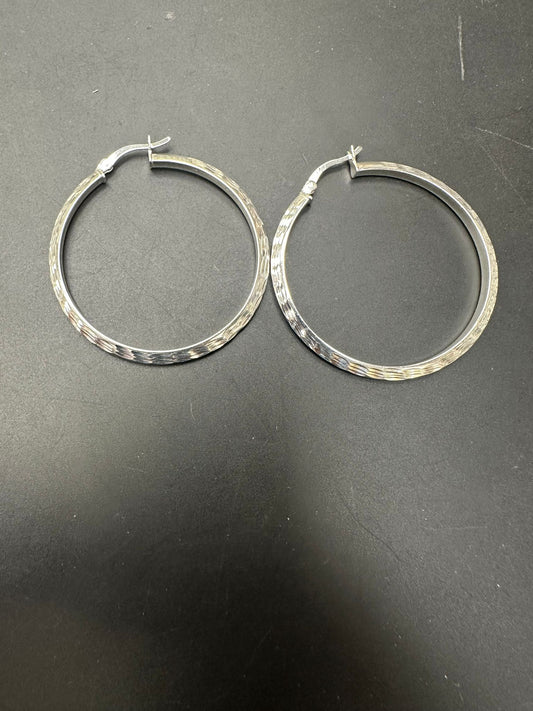 Sterling Silver Round Hoop Earring EP10277