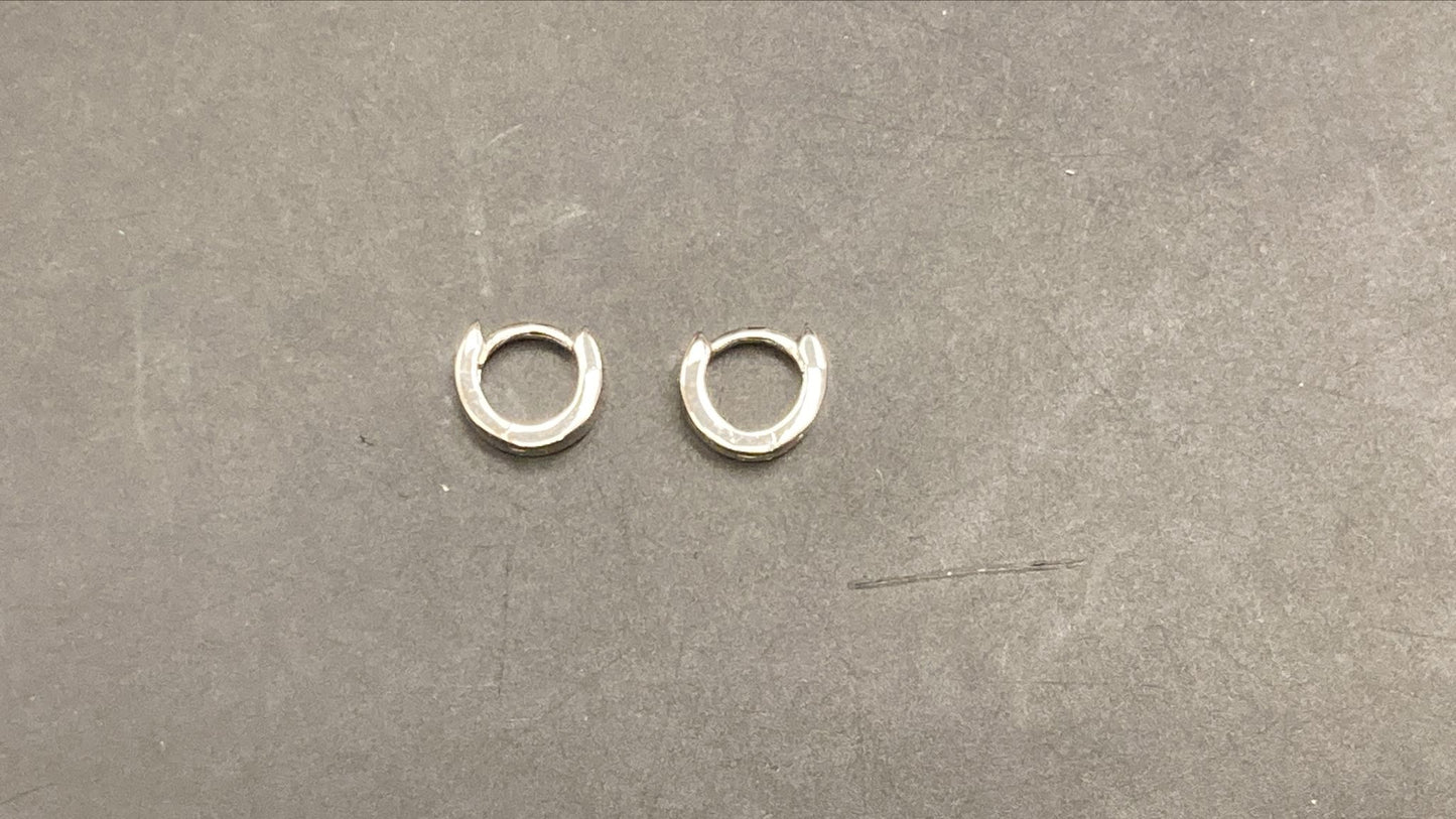 Sterling Silver Plain Round Earring EP3008