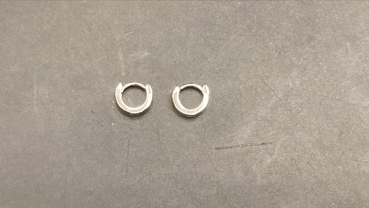 Sterling Silver Plain Round Earring EP3008
