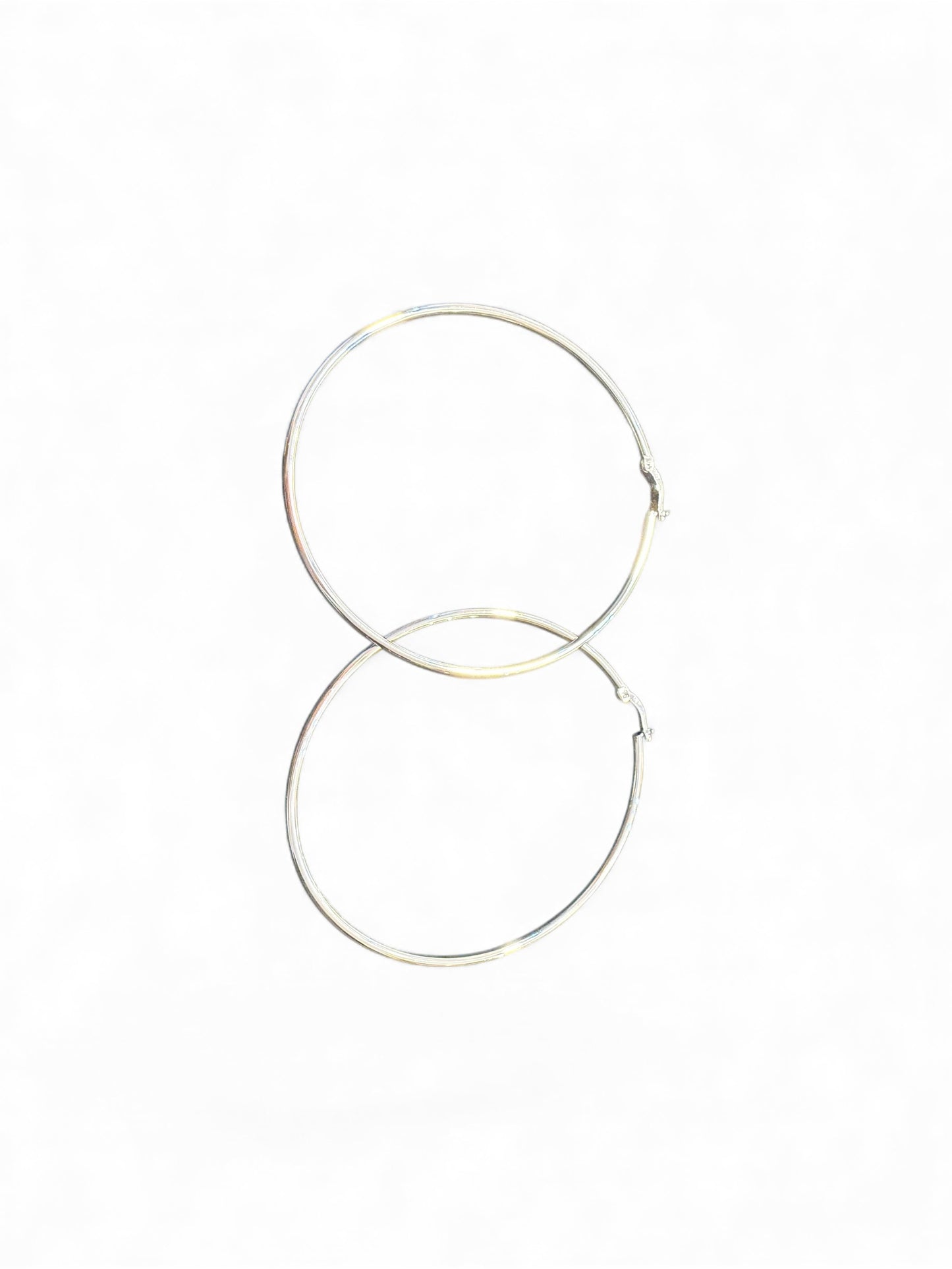 Sterling Silver Round Hoop Earring Plain EP313