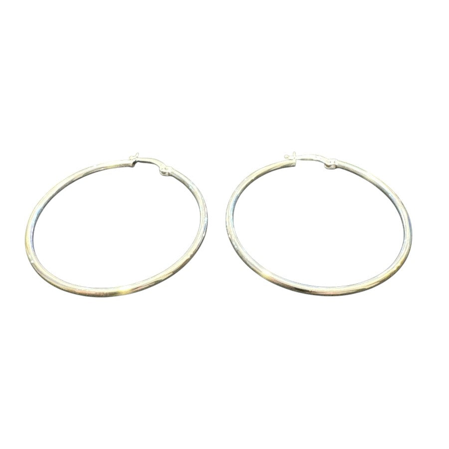 Sterling Silver Round Hoop Earring Plain EP313