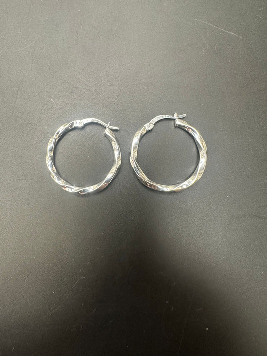 Sterling Silver Round Hoop Earring EP327