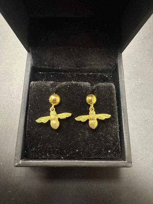 Sterling Silver Stud Earring Gold Plated EP33105