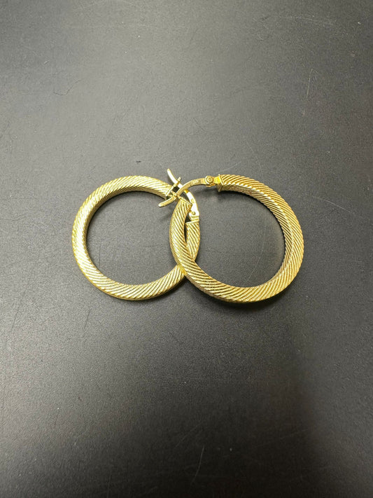 Sterling Silver Round Earring Gold Plated EP3327