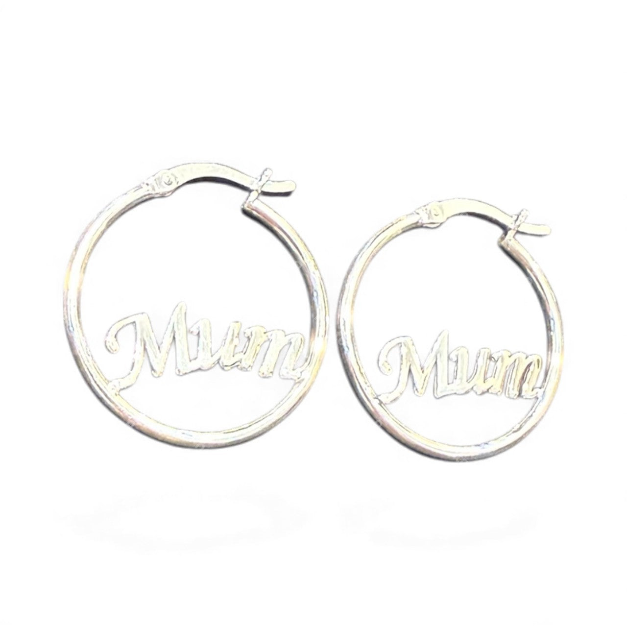 Sterling Silver Round Mum Earring EP3339