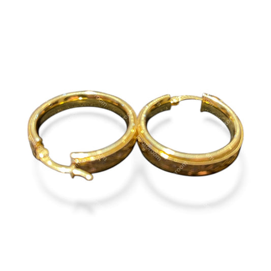 Sterling Silver Round Earring Gold Plated EP3341