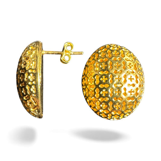 Sterling Silver Stud Earring Gold Plated EP3354