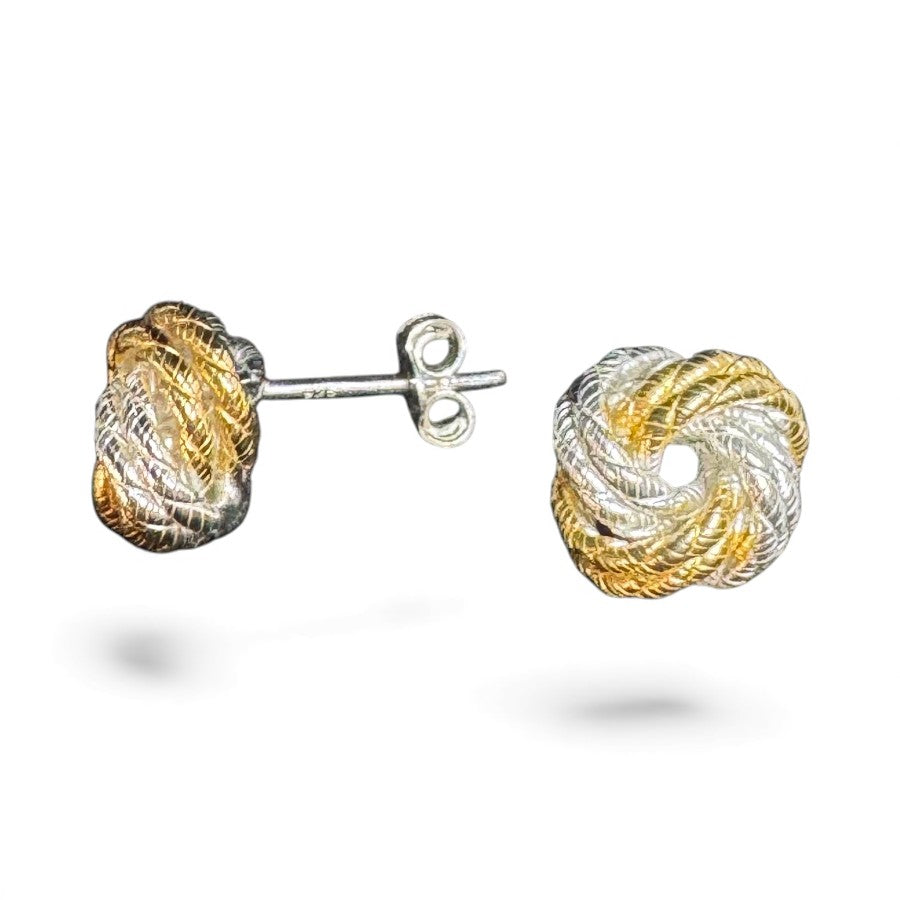 Sterling Silver Stud Earring Gold Plated EP3374