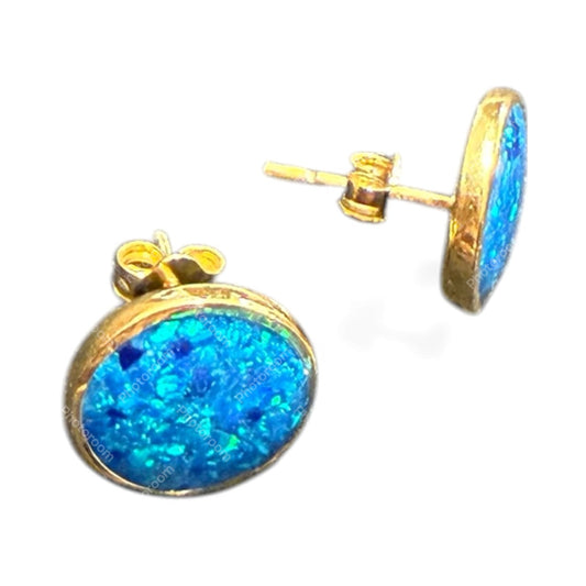 Sterling Silver Stud Earring Gold Plated EP3379