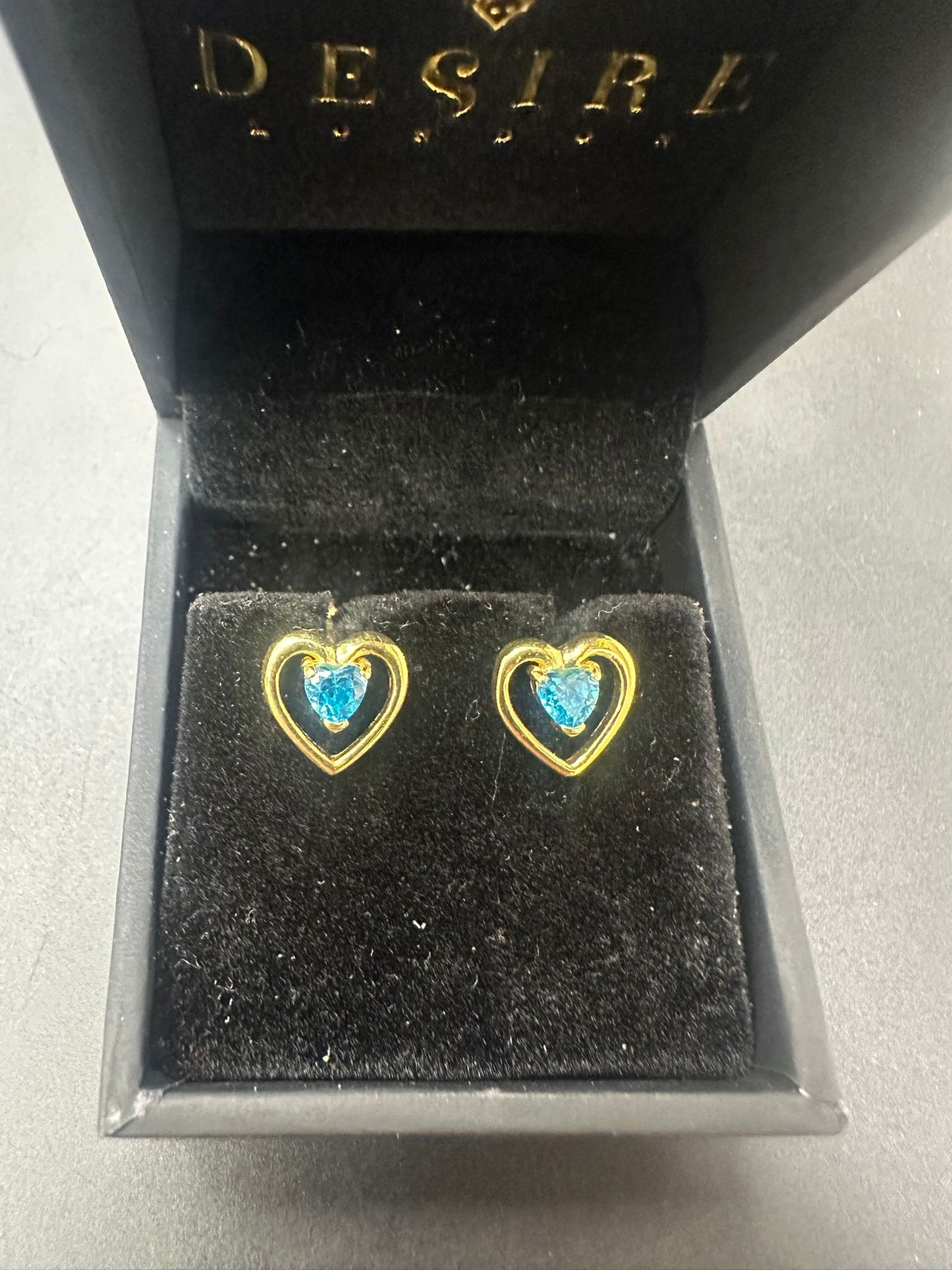 Sterling Silver Stud Earring Gold Plated EP3384