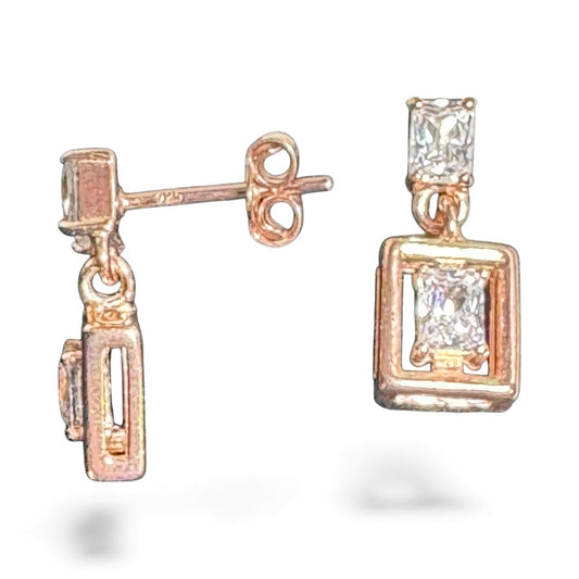 Sterling Silver Stud Earring Copper Plated EP3385