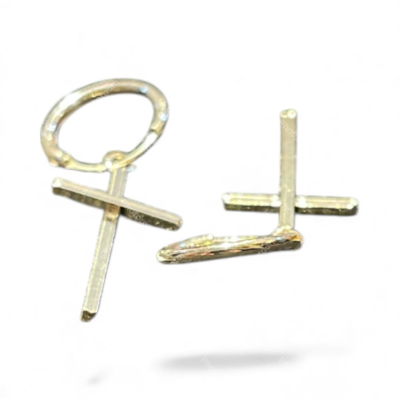 Sterling Silver Cross Earring Plain EP3393