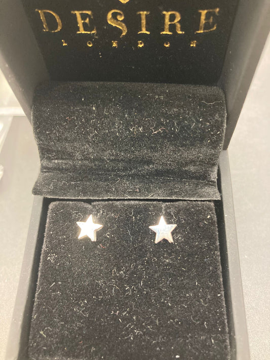 Sterling Silver Plain Star Stud Earring  EP9101