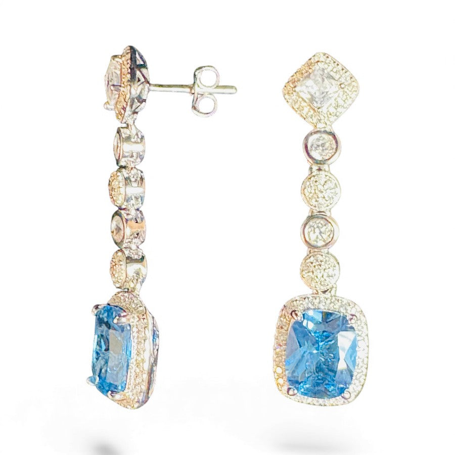 Sterling Silver Drop Earring CZ Stone ERCZ10074
