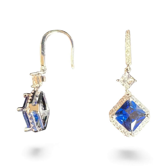 Sterling Silver Drop Earring CZ Stone ERCZ10075