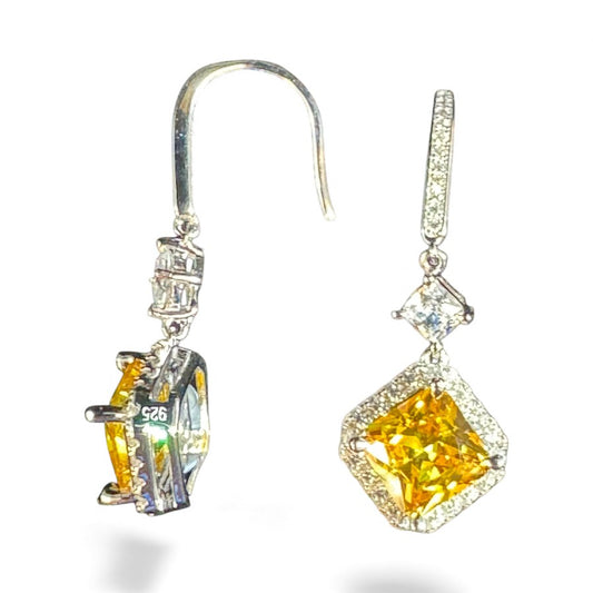 Sterling Silver Drop Earring CZ Stone ERCZ10075