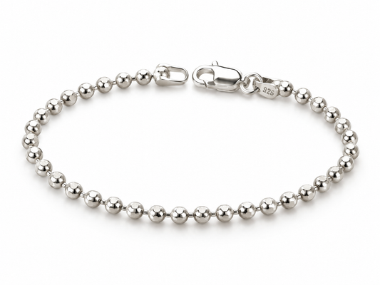 Sterling Silver 7" Ball Bracelet BCZ2506