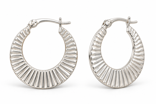 Sterling Silver Hoop Earring ECZ185286