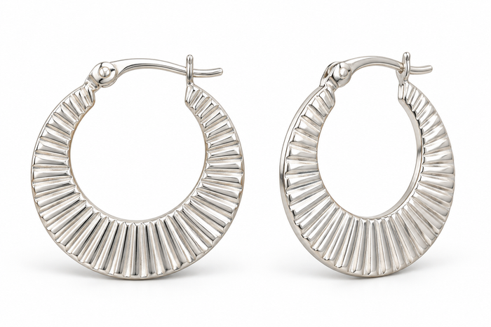 Sterling Silver Hoop Earring ECZ185286