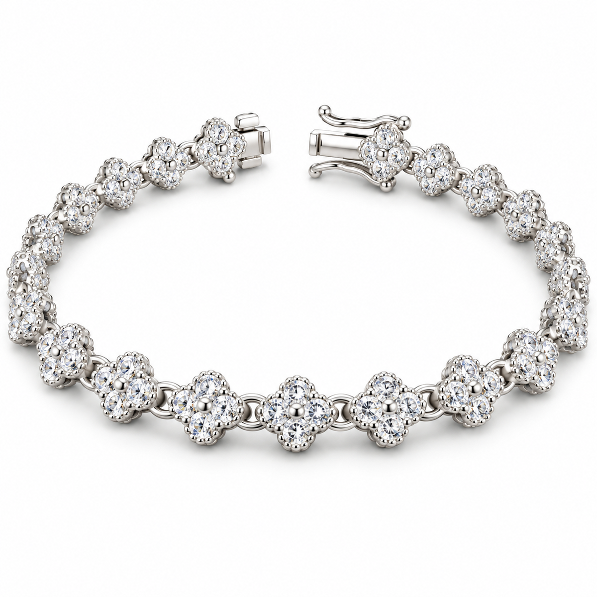 Sterling Silver 7" Bracelet CZ Stone BCZ2607171