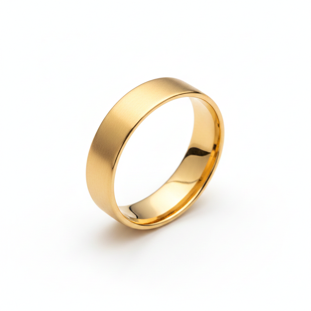 Flat Shape Wedding Band GWB02