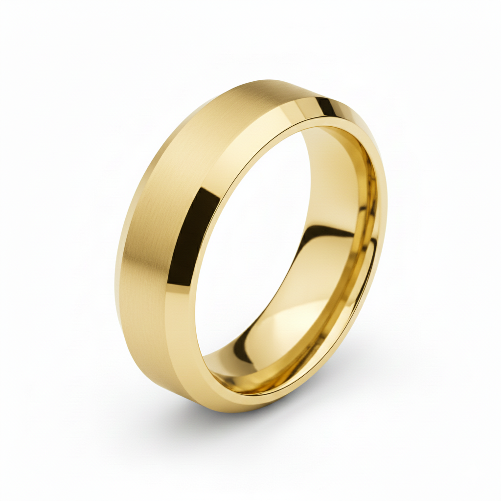 Bevelled Edge Wedding Band GWB04