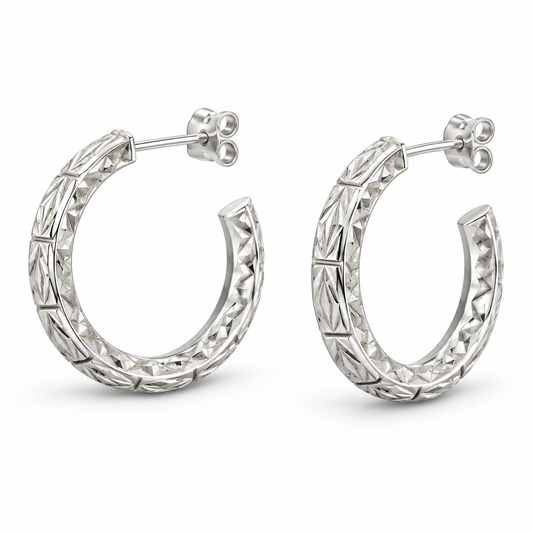 Sterling Silver Hoop Earring ECZ3970