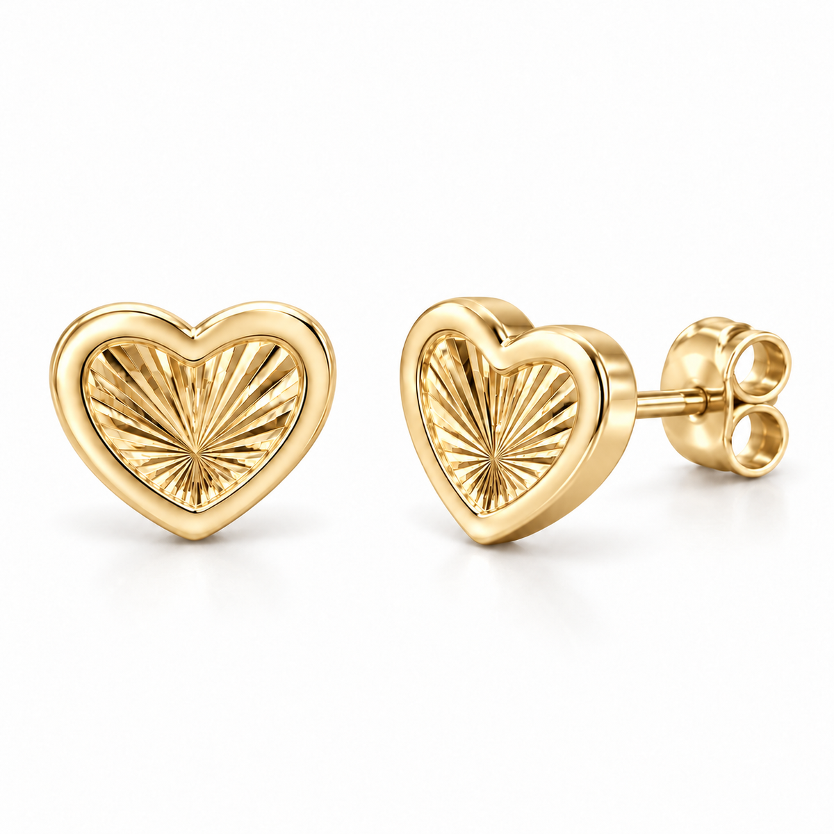 Sterling Silver Heart Stud Earring ECZ186465