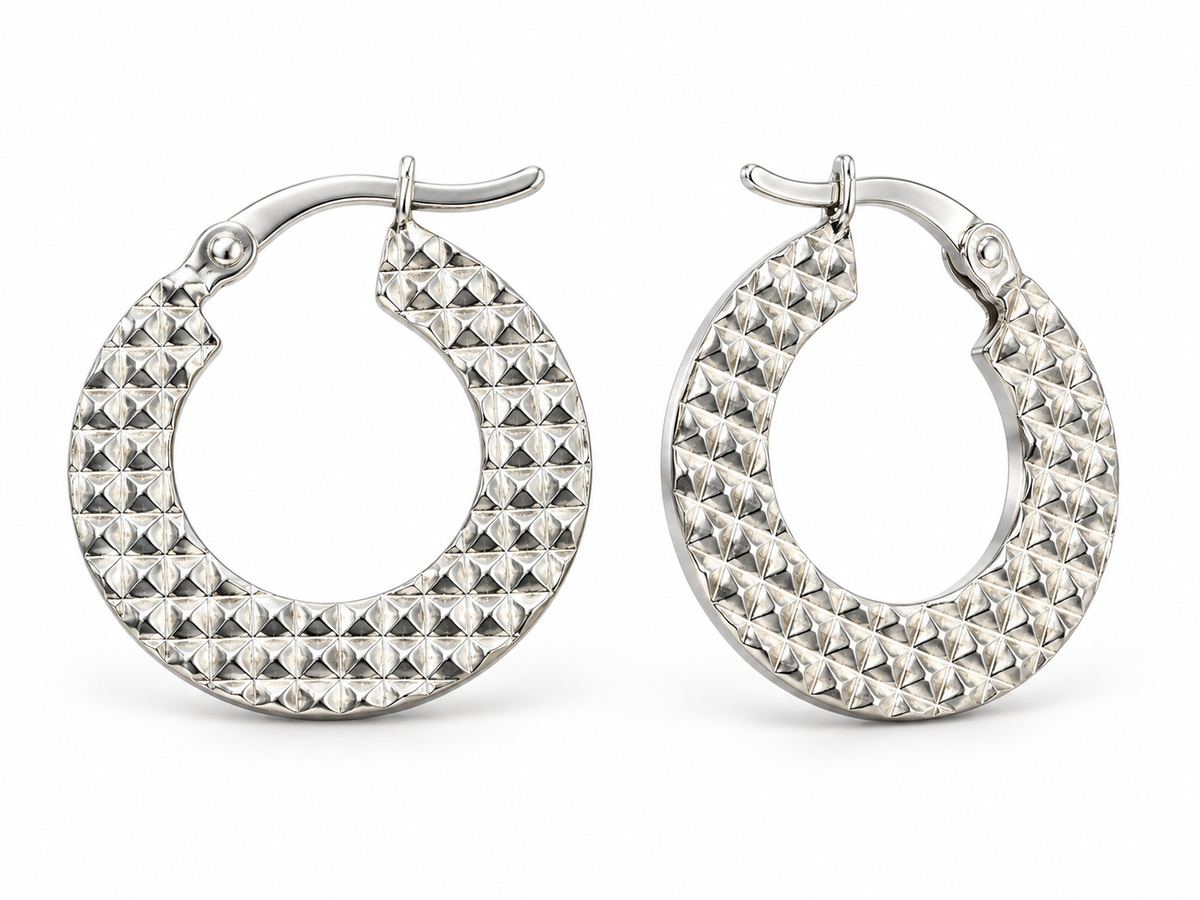 Sterling Silver Hoop Earring ECZ184504