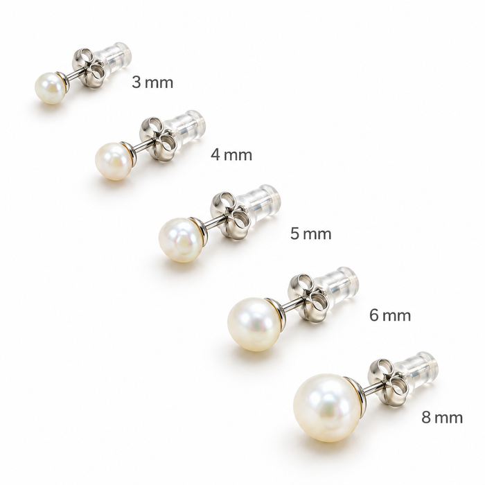Sterling Silver Pearl Stud Earring ECZ260813