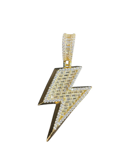 Sterling Silver Lightning Bolt Pendant MPCZ10030