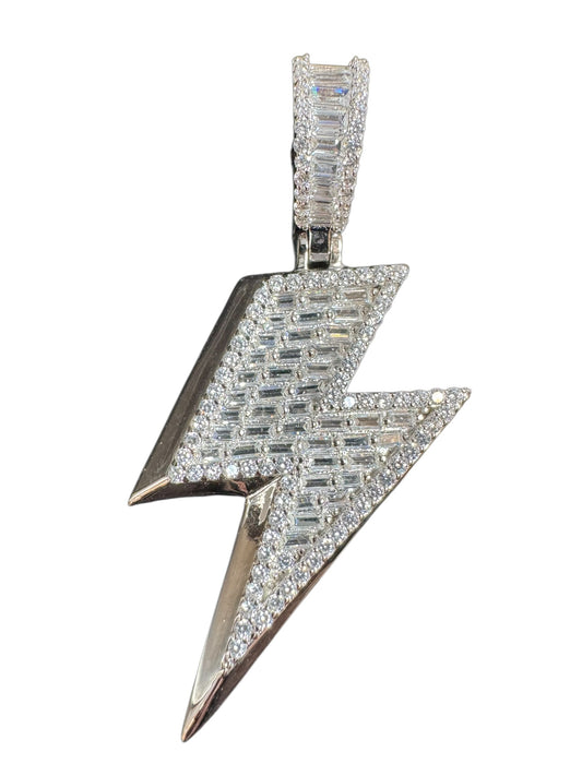 Sterling Silver Lightning Bolt Pendant MPCZ10030
