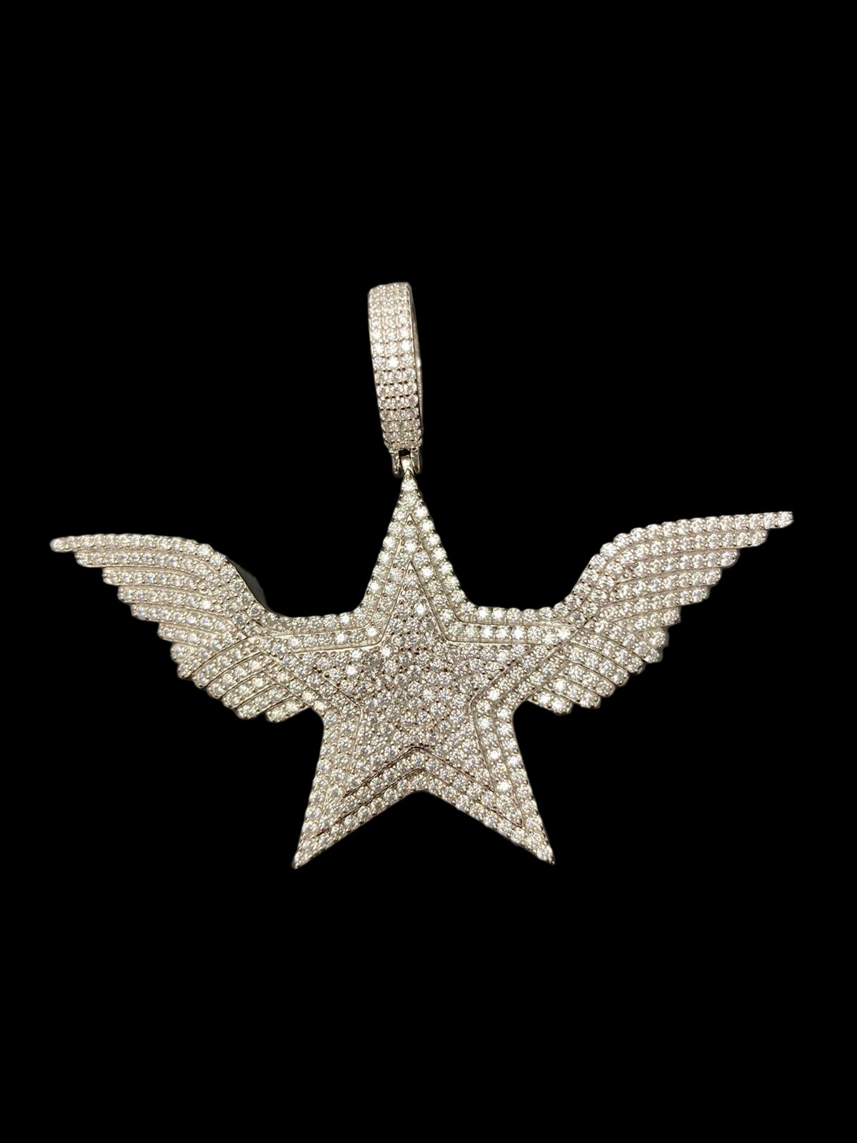 Sterling Silver Star Pendant CZ Stone MPCZ10052