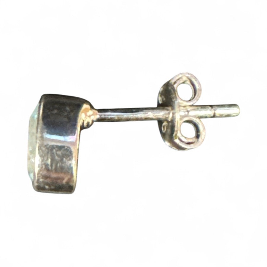 Sterling Silver Stud Earring Blue Topaz MPCZ3321