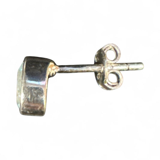 Sterling Silver Stud Earring Blue Topaz MPCZ3321