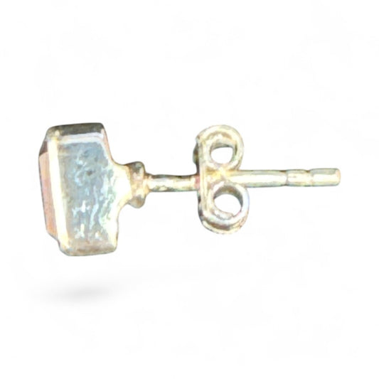 Sterling Silver Stud Earring Citrine Stone MPCZ3335