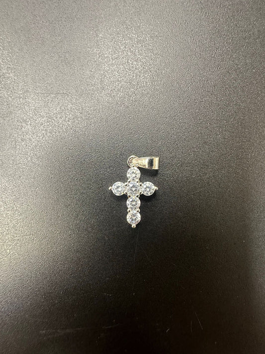 Sterling Silver Cross Pendant CZ Stone MPCZ3356