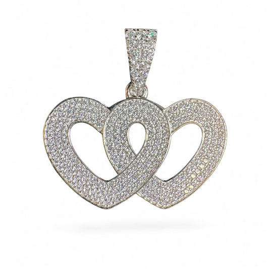 Sterling Silver Heart Shape Pendant CZ Stone MPCZ3364