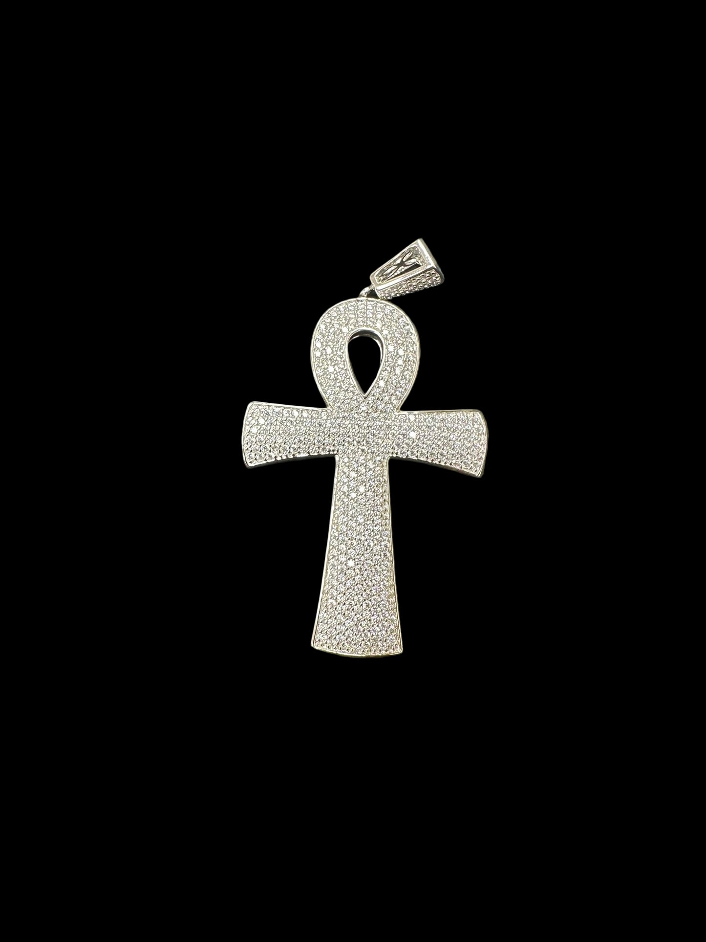 Sterling Silver Cross Pendant CZ Stone MPCZ3371