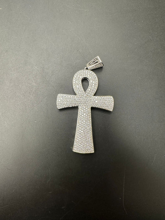 Sterling Silver Cross Pendant CZ Stone MPCZ3371