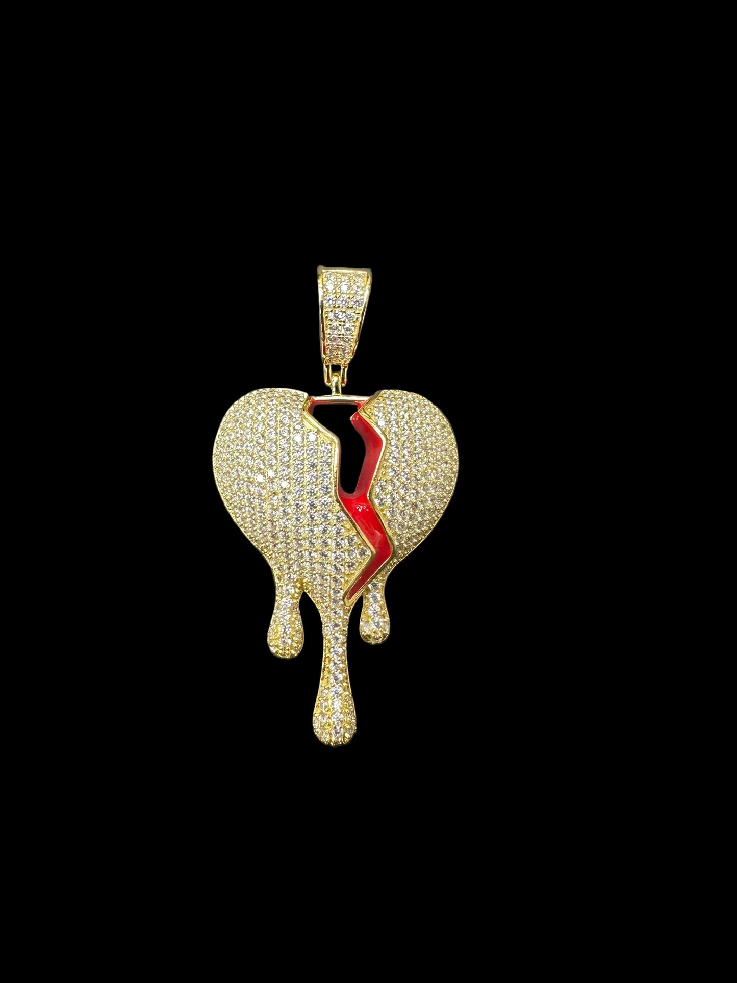 Sterling Silver Heart Pendant CZ Stone MPCZ3384