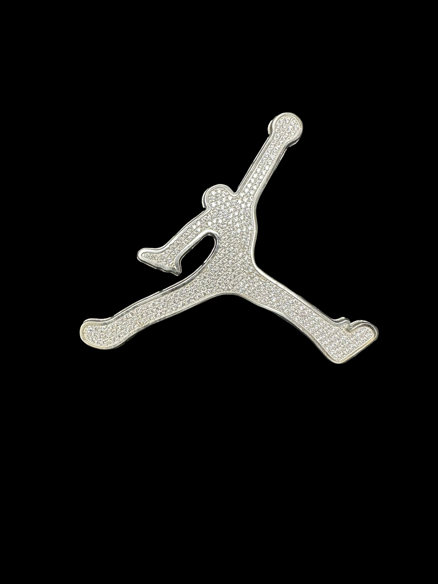 Sterling Silver Basketball Pendant CZ Stone MPCZ3385