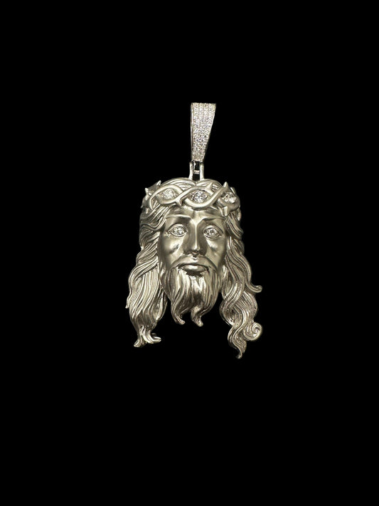 Sterling Silver Jesus Pendant MPCZ3386
