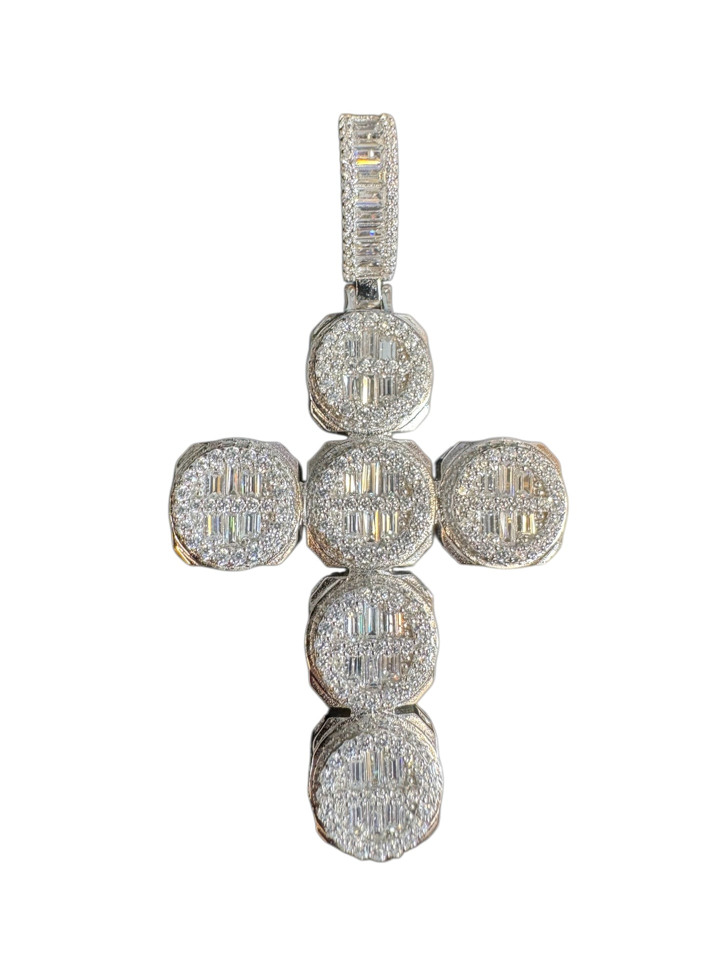 Sterling Silver Cross Pendant CZ Stone MPCZ908