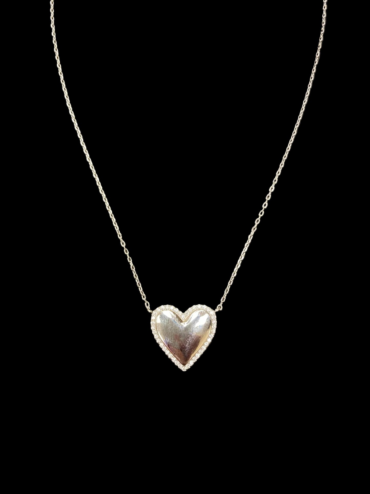 Sterling Silver Heart Shape Necklace NCZ0238